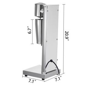 Milkshake Maker Kit, Stainless Steel Electric Milkshake Maker, 180W Milkshake Machine, Single Head Classic Milkshake Maker With 800ml Cup, Silver (Option: Silver) Milkshake Maker Kit, Stainless Steel Electric Milkshake Maker, 180W Milkshake Machine, Single Head Classic Milkshake Maker With 800ml Cup, Silver (Option: Silver)