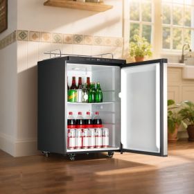 Beer Kegerator With CO2 Tank Triple-Tap Beer Dispenser 162L Refrigerator (Option: Silver) Beer Kegerator With CO2 Tank Triple-Tap Beer Dispenser 162L Refrigerator (Option: Silver)